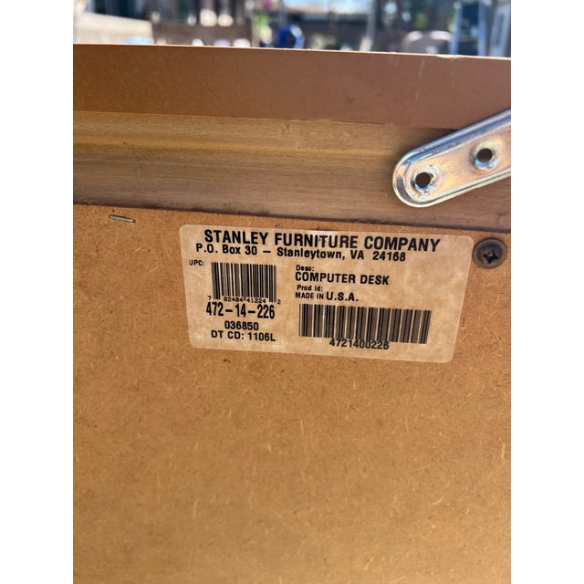 Stanley 1990 Computer Desk, Hutch and Chair - Set of 3 For Sale - Image 9 of 12
