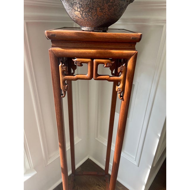 Pair of Antique Chinese Wood Stands Pedestal Tables For Sale - Image 16 of 17