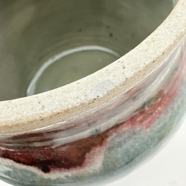 1980s Beautiful Vintage Dan Ogburn Studio Pottery Lidded Jar (April 1984) For Sale - Image 5 of 12