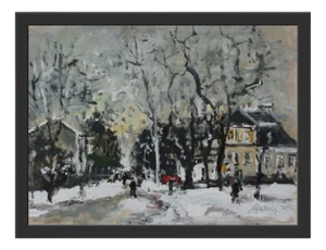 Magdalena Spasowicz, A Cityscape, Oil on Cardboard, 2003