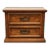 Drexel Furniture Lisbon Collection Solid Pecan Rustic European 28" Two Drawer Nightstand 212-24-270 For Sale