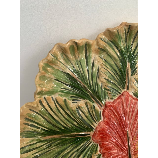 Vintage Majolica Serving Platter For Sale - Image 4 of 5