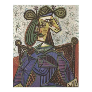 1995 Pablo Picasso 'Femme Assise Dans Un Fauteuil' Cubism Multicolor,Blue,Green Germany Offset Lithograph