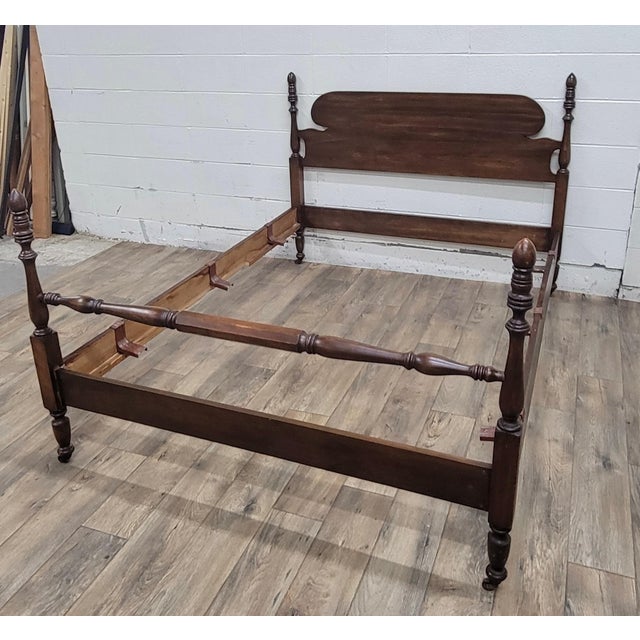 Vintage Full Size Duncan Phyfe Style Traditional Bed For Sale - Image 4 of 10