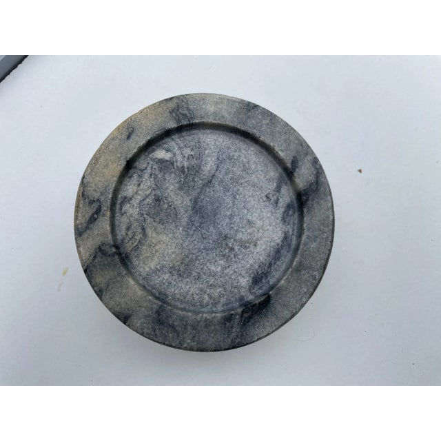 1970s Italian Grey Vide Poche Ashtray in Marble and Brass, 1960 For Sale - Image 5 of 9
