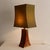 Wood Modernist Table Lamp in Elm Burl and Brass with Lampshade, 1970s For Sale - Image 7 of 7