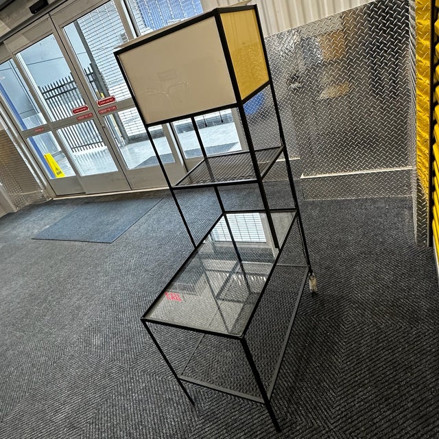 Frederic Weinberg 1950s Attributed to Frederic Weinberg Mid Century Modern Etagere Shelving Unit Floor Lamp For Sale - Image 4 of 8