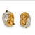 Single Pair of 18k Gold, Shell, and Gem-set earclips from Trianon. The shells with bezel-set turquoise cabochons, cultured...