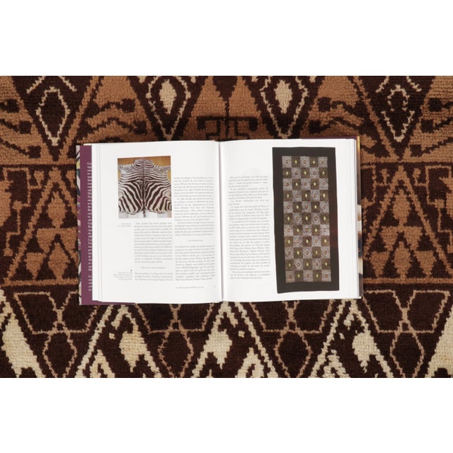 Vintage French Geometric Brown & Beige Wool Pictorial Rug by Rug & Kilim, France For Sale - Image 10 of 11