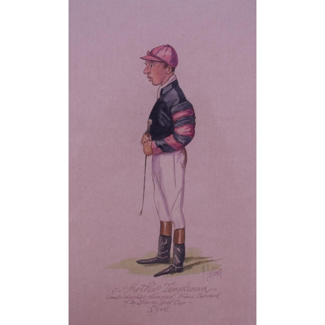 Art Sz: 10"H x 6"W Frame Sz: 15 3/4"H x 11" w/ celadon green matte Arthur Spurr Templeman (1886 - 1938), a grandson of...