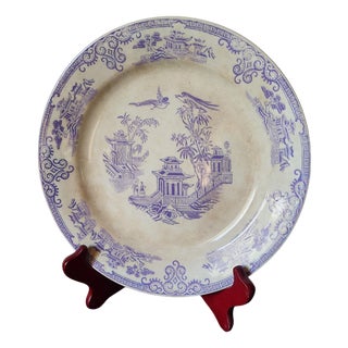 Staffordshire Chusan Pattern Plate from Clementson For Sale