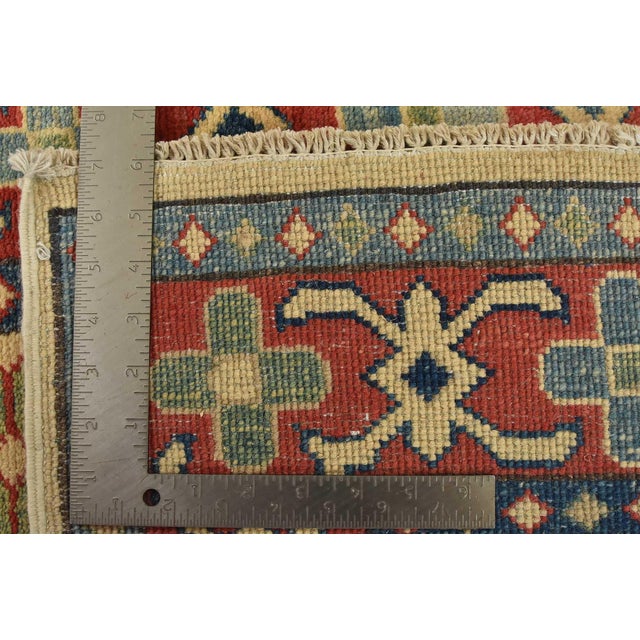 Kazak Rug 3’4” X 5′ Beige Wool Tribal Hand-Knotted Oriental Carpet For Sale - Image 12 of 12