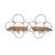 Gold 1950s Atomic Mid-Century Gold Wire Daisy Flower Wall Shelves, a Pair For Sale - Image 8 of 10