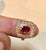 Gemstone 1.4 Carat Natural Oval Ruby and 0.80 Carat Diamond 18 Karat Gold Ring For Sale - Image 7 of 18
