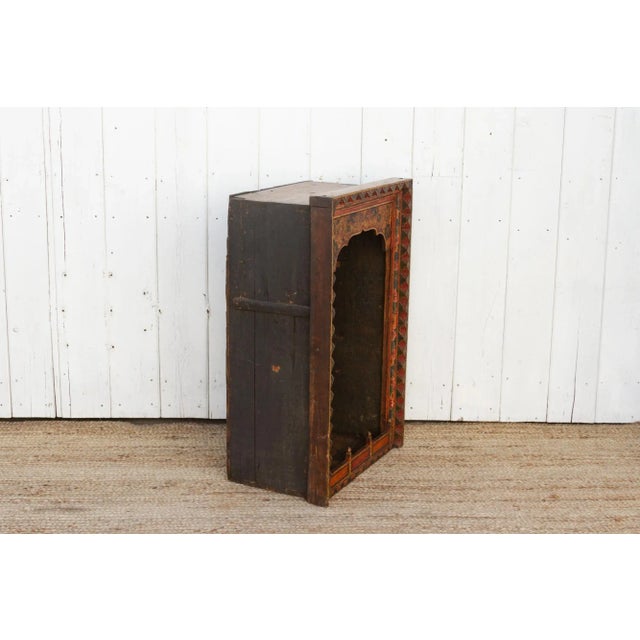 Wood Antique Painted Tibetan Altar Shrine For Sale - Image 7 of 9