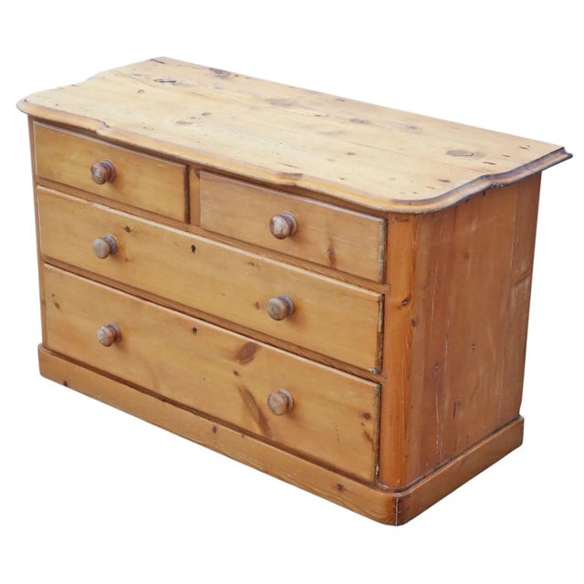 Large Antique Pine Chest of Drawers, 1800s For Sale - Image 4 of 9