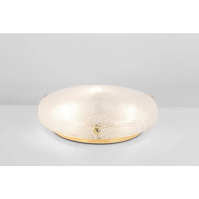 Small Murano Flushmount attributed to Hillebrand, Germany, 1970s For Sale - Image 6 of 12