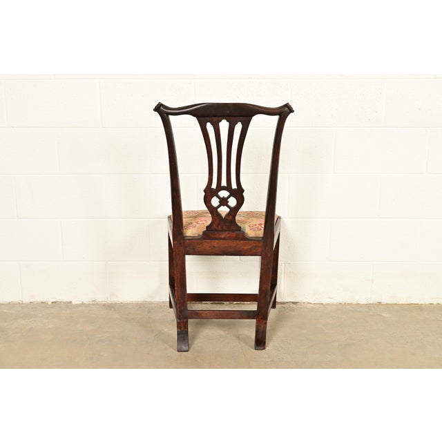 18th Century Antique Thomas Chippendale Period Carved Mahogany Side Chair or Dining Chair For Sale - Image 11 of 12