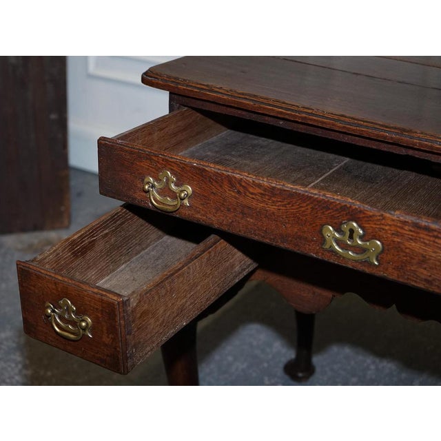 Antique English Georgian Oak Desk, 1700s For Sale - Image 5 of 15