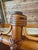 Wood 1940s Modernist Rattan & Mahogany Demilune Side Table by Rattanage For Sale - Image 7 of 12