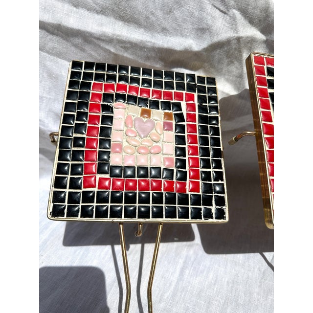 MCM Mosaic Tile Trivet a Set of 3 For Sale In Palm Springs - Image 6 of 7