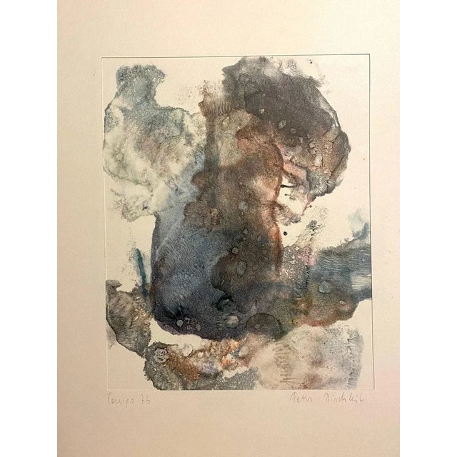 Abstract Composition is an original mixed media drawing in ink and watercolor on paper realized by Peter Dischleit...