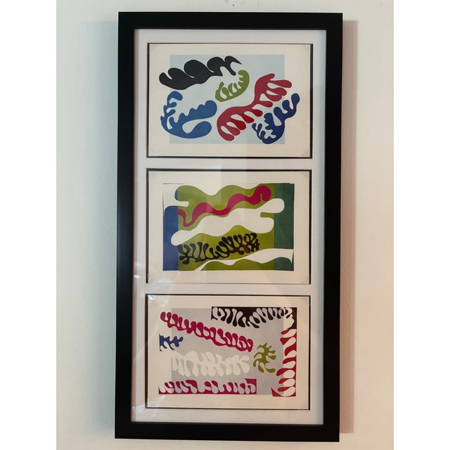 Matisse Prints From the Jazz Series Circa 1947 Lagoon I II & III Framed Matted Matisse postcard prints from the Jazz...