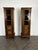 Narrow Art Deco Oak Display Cabinets with Diamond-Point Inlay, 1930s, Set of 2, in Very Good conditions. Designed 1920 to...