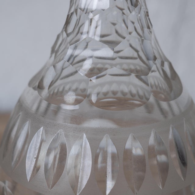 Early 20th Century Antique Cut Crystal Double Spout Decanter For Sale - Image 5 of 7