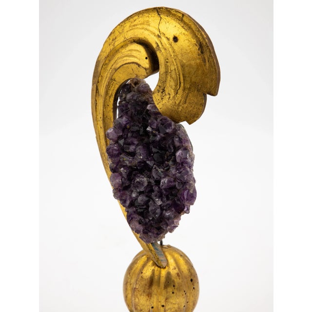 Wood Reclaimed Fragment With Amethyst For Sale - Image 7 of 8