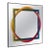 Rare Geometric Mirror by Rogelio Polesello for Morphos Acerbis, Italy, 1970s For Sale