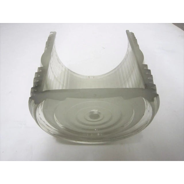 Celadon Jean Perzel Original French Art Deco Period Glass and Metal Sconce, 1935 For Sale - Image 8 of 13