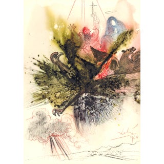 1968 Salvador Dalí Biblia Sacra Lithograph "Ecce Quasi Filius Hominis in Nubibus Us Caeli" (Son of Man in Clouds of Heaven) For Sale