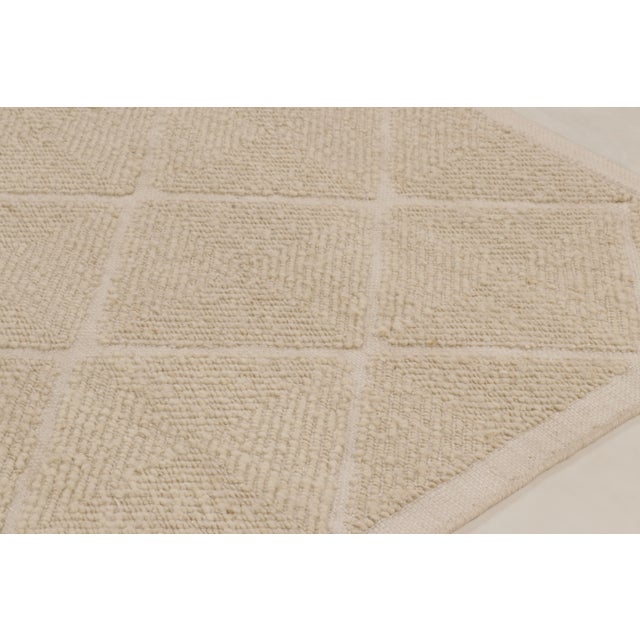 Contemporary Scandinavian Style Wool Rug in Beige by Rug & Kilim, India For Sale In New York - Image 6 of 10