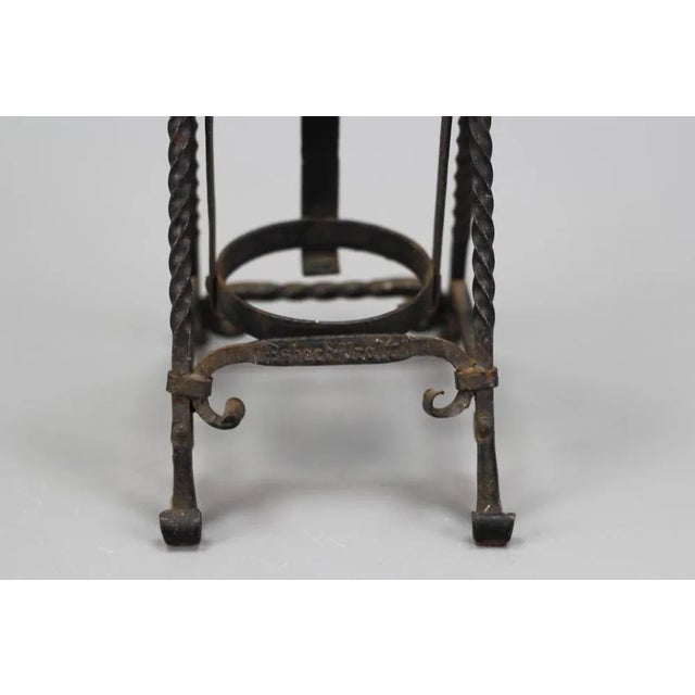 Vintage German Wrought Iron Bottle Cradle Pourer, 1970s For Sale - Image 10 of 18