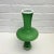 Vintage Italian Green, White / Clear Cased Glass Mid Century Vase The vase in green with white lining has a modern and...