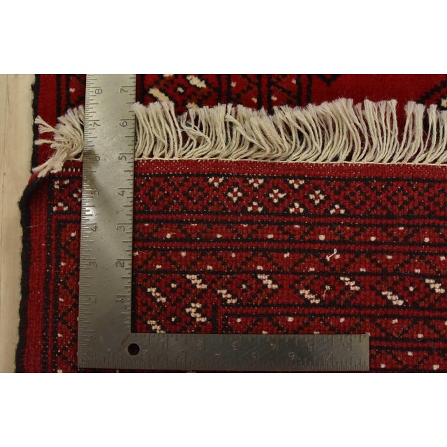 Turkmen Runner 2’9” X 9’3” Red Wool Vintage Tribal Hand-Knotted Oriental Rug For Sale - Image 12 of 12