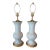 Vintage Palm Beach Crackle Glaze Porcelain & Brass Table Lamps Newly Wired - a Pair For Sale