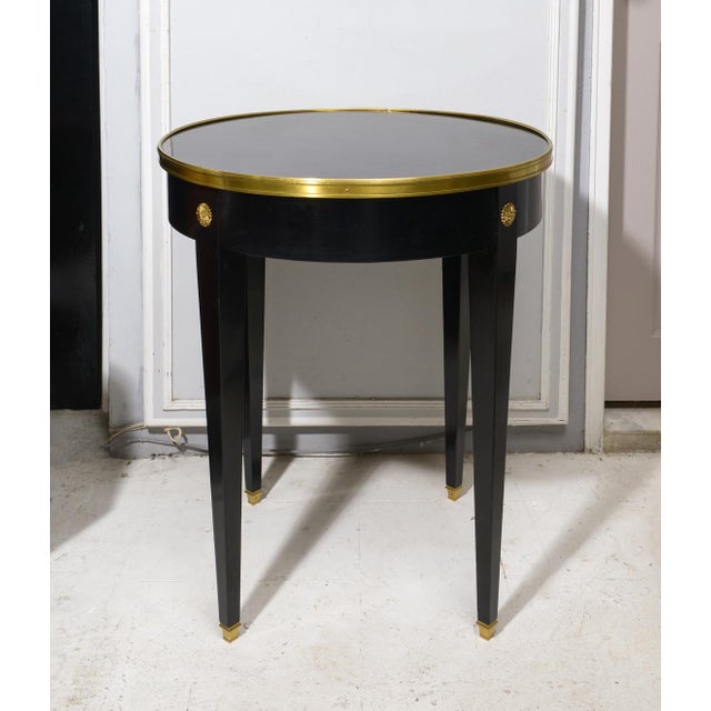 Ebony Pair of Vintage French Ebonized Bouillote Tables For Sale - Image 8 of 8