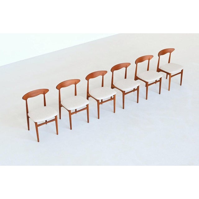 Dining Chairs in Teak attributed to Christian Linneberg, Denmark, 1960s, Set of 6 For Sale - Image 9 of 18