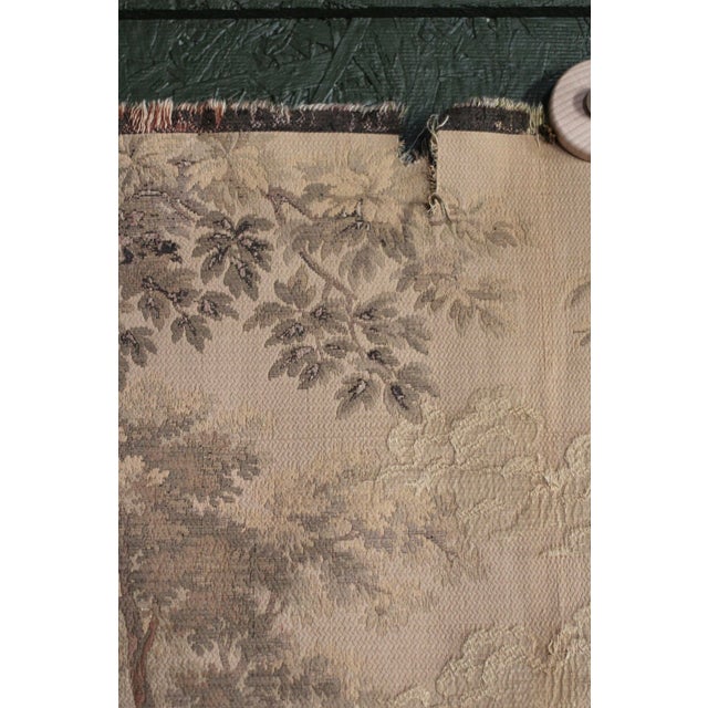 Tan Antique 1920s or Earlier Garden Scene Tapestry in the Style of Rubens For Sale - Image 8 of 12