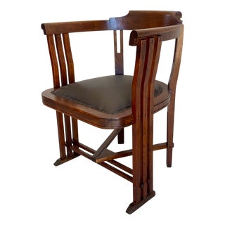 Italian Desk Chair, 1930s For Sale