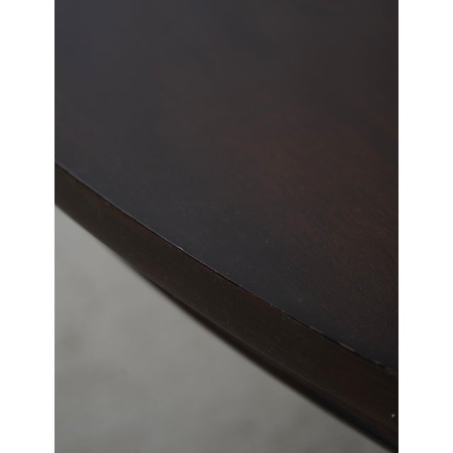 Large Round Mahogany Dining Pedestal Conference Table For Sale In Philadelphia - Image 6 of 14