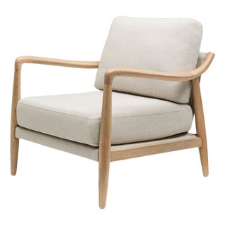 Becki Owens x SURYA Gaviota Accent Chair Beige For Sale