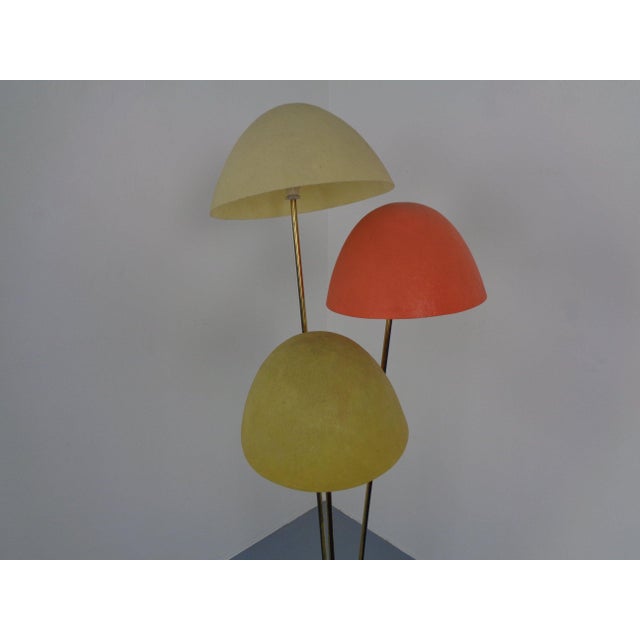 Italian Fiberglass & Brass Floor Lamp, 1950s For Sale - Image 11 of 18