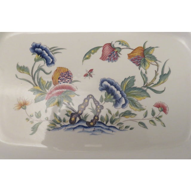 Antique White Sarreguemines France Majolica Rouen Faiencea Large 16" Rectangle Platter Vintage For Sale - Image 8 of 16