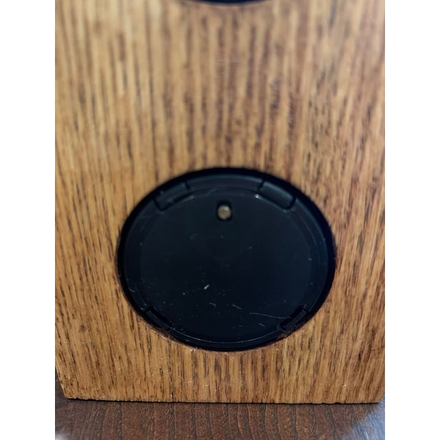 1970s Vintage 1950's/1960's French Multi-Dial Oak Weather Station - Thermometer, Hygrometer & Barometer For Sale - Image 5 of 9