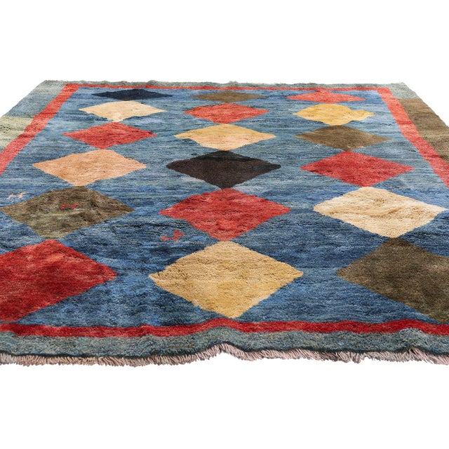 Tribal Vintage Persian Gabbeh Rug, 06'05 X 08'08 For Sale - Image 3 of 10