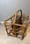 Wood Vintage MCM Burnt Bamboo Magazine Rack Twin Compartment Boho Tiki Accent Stand For Sale - Image 7 of 10