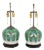 Pair of Chinese Cabbage Leaf Motif Famille Rose Porcelain Jars Mounted as Table Lamps For Sale